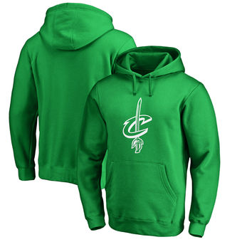Cleveland Cavaliers Fanatics Branded St. Patrick's Day White Logo Pullover Hoodie - Kelly Green